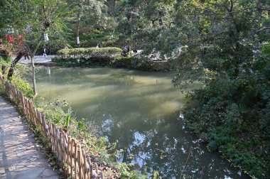 Changsha, Çin - 27 Aralık 2024: Yuelu Dağı ve Hunan Üniversitesi