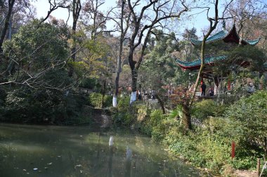 Changsha, Çin - 27 Aralık 2024: Yuelu Dağı ve Hunan Üniversitesi