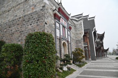 Zhangjiajie, Çin - 25 Aralık 2024: Dayong Antik Kenti