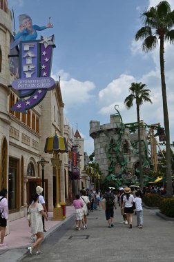 Singapur Şehri, Singapur - 1 Şubat 2025: Sentosa Adası 'ndaki Singapur Universal Stüdyoları