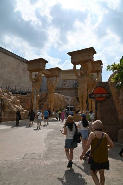 Singapur Şehri, Singapur - 1 Şubat 2025: Sentosa Adası 'ndaki Singapur Universal Stüdyoları