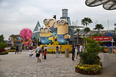 Singapur Şehri, Singapur - 1 Şubat 2025: Sentosa Adası 'ndaki Singapur Universal Stüdyoları