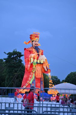 Marina Körfezi, Singapur - 31 Ocak 2025 Koyun yanındaki Bahçelerde Çiçek Fantezisi