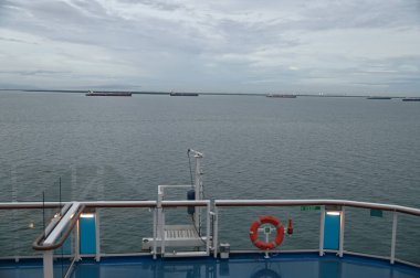 Marina Körfezi, Singapur - 27 Ocak 2025 Deniz Marşı Gemisi Gezisi