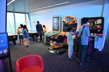 Marina Körfezi, Singapur - 27 Ocak 2025 Deniz Marşı Gemisi Gezisi