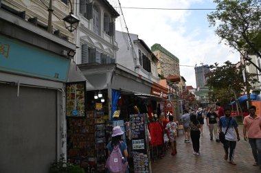 Singapur Şehri, Singapur - 1 Şubat 2025: Orchard, Bugis, Marina Körfezi ve Çin Mahallesi Alışveriş Bölgeleri