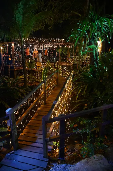 Kuching, Malezya - 8 Ağustos 2025: Yemek Festivali Sokak Fuarı