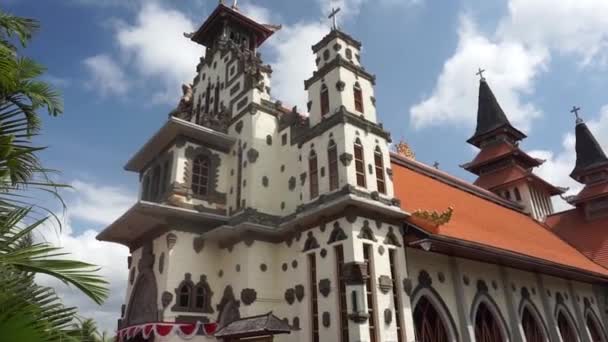 Palasari Iglesia Católica Zona Jembrana Bali — Vídeos de Stock