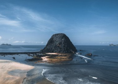 Beautiful morning scenery around pulau merah beach in banyuwangi, Indonesia. clipart