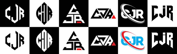 Logo Lettera Cjr Design Sei Stile Poligono Cjr Cerchio Triangolo — Vettoriale Stock