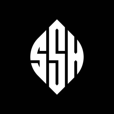 Çember ve elips şekilli SSX daire harf logosu tasarımı. Tipografik biçimli SSX elips harfleri. Üç baş harf daire şeklinde bir logo oluşturuyor. SSX Çember Amblemi Soyut Monogram Harf İşaretleyici Vektörü.