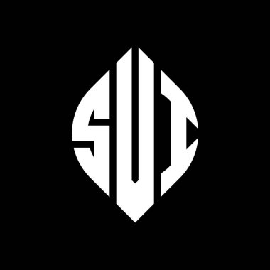 Çember ve elips şekilli SVI daire harf logosu tasarımı. SVI elips harfleri tipografik tarzda. Üç baş harf daire şeklinde bir logo oluşturuyor. SVI Çember Amblemi Soyut Monogram Harf İşaretleyici Vektörü.