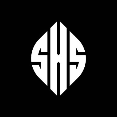 Çember ve elips şekilli SXS daire harf logosu tasarımı. Tipografik biçimli SXS elips harfleri. Üç baş harf daire şeklinde bir logo oluşturuyor. SXS Çemberi Amblemi Soyut Monogram Harfi Mark Vector.SXS daire harfi logo tasarımı daire ve ellip