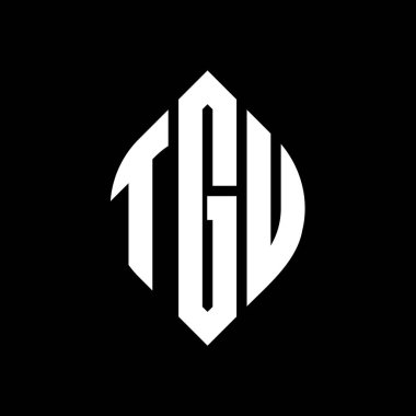 Çember ve elips şekilli TGU daire harf logosu tasarımı. Tipografik şekilli TGU elips harfleri. Üç baş harf daire şeklinde bir logo oluşturuyor. TGU Çember Amblemi Soyut Monogram Harf İşaretleyici Vektörü.