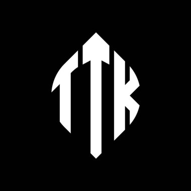 Çember ve elips şekilli TTK daire harf logosu tasarımı. Tipografik biçimli TTK elips harfleri. Üç baş harf daire şeklinde bir logo oluşturuyor. TTK Çember Amblemi Soyut Monogram Harf İşaretleme Vektörü.