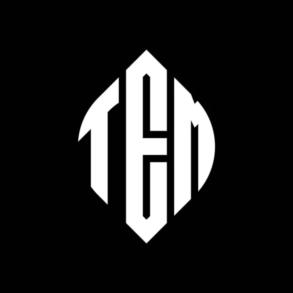 Tem Cercle Lettre Logo Design Avec Cercle Ellipse Forme Tem — Image vectorielle