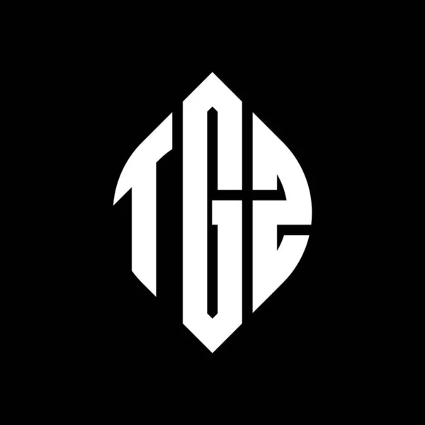 Дизайн Логотипа Круга Tgz Формой Круга Эллипса Буквы Эллипса Tgz — стоковый вектор