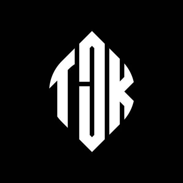 Diseño Del Logotipo Letra Del Círculo Tjk Con Forma Círculo — Archivo Imágenes Vectoriales