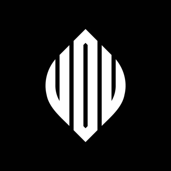 Udu Círculo Letra Logo Diseño Con Forma Círculo Elipse Udu — Archivo Imágenes Vectoriales