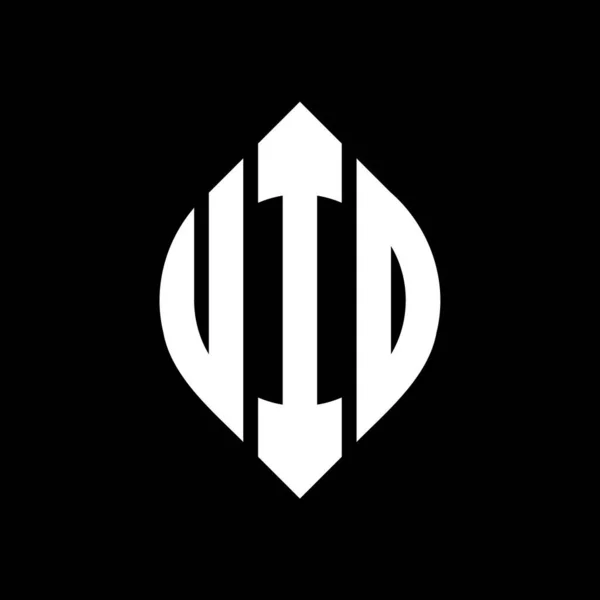 Diseño Del Logotipo Letra Del Círculo Uid Con Forma Círculo — Vector de stock