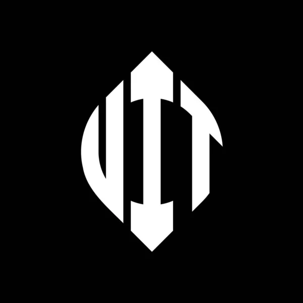 Diseño Del Logotipo Letra Del Círculo Uit Con Forma Círculo — Vector de stock