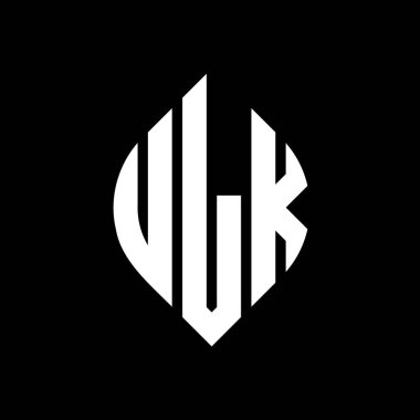 Çember ve elips şekilli ULK daire harf logosu tasarımı. Typographic tarzında ULK elips harfleri. Üç baş harf daire şeklinde bir logo oluşturuyor. ULK Çemberi Amblemi Soyut Monogram Harf İşaretleme Vektörü.