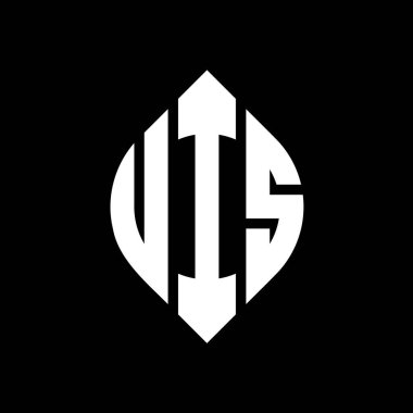 Çember ve elips şekilli UTS daire harf logosu tasarımı. Tipografik biçimli UTS elips harfleri. Üç baş harf daire şeklinde bir logo oluşturuyor. UTS Çemberi Amblemi Soyut Monogram Harf İşaretleyici Vektörü.