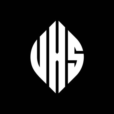 Çember ve elips şekilli UXS daire harf logosu tasarımı. Tipografik biçimli UXS elips harfleri. Üç baş harf daire şeklinde bir logo oluşturuyor. UXS Çember Amblemi Soyut Monogram Harf İşaretleyici Vektörü.