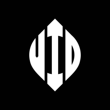 Çember ve elips şekilli VİO daire harf logosu tasarımı. Tipografik tarzda VIP elips mektupları. Üç baş harf daire şeklinde bir logo oluşturuyor. VIO Çember Amblemi Soyut Monogram Harf İşaretleme Vektörü.