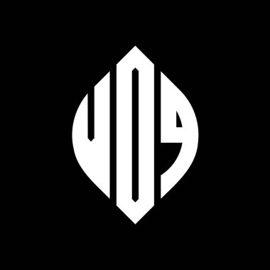 Çember ve elips şekilli VOQ daire harf logosu tasarımı. Tipografik biçimli VOQ elips harfleri. Üç baş harf daire şeklinde bir logo oluşturuyor. VoQ Çemberi Amblemi Soyut Monogram Harf İşaretleyici Vektörü.