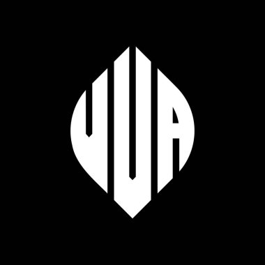 Çember ve elips şekilli VVA daire harf logosu tasarımı. Tipografik şekilli VVA elips harfleri. Üç baş harf daire şeklinde bir logo oluşturuyor. VVVA Çember Amblemi Soyut Monogram Harf İşaretleyici Vektörü.
