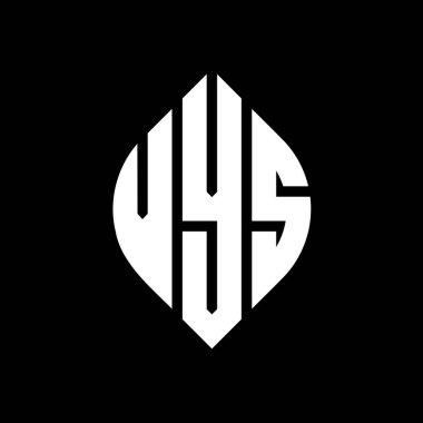 Çember ve elips şekilli VYS daire harfli logo tasarımı. Tipografik biçimli VYS elips harfleri. Üç baş harf daire şeklinde bir logo oluşturuyor. VYS Çember Amblemi Soyut Monogram Harf İşaretleme Vektörü.