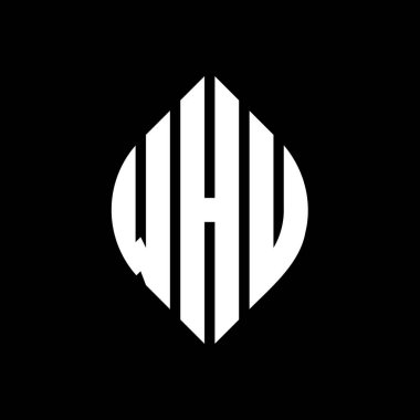 Çember ve elips şekilli WHU daire harf logosu tasarımı. WHU elips harfleri tipografik tarzda. Üç baş harf daire şeklinde bir logo oluşturuyor. WHU Çember Amblemi Soyut Monogram Harf İşaretleme Vektörü.