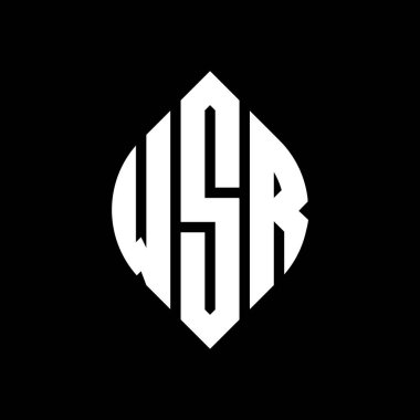 Çember ve elips şekilli WSR daire harf logosu tasarımı. Tipografik tarzda WSR elips harfleri. Üç baş harf daire şeklinde bir logo oluşturuyor. WSR Çember Amblemi Soyut Monogram Harf İşaretleyici Vektörü.