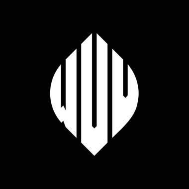 Çember ve elips şekilli WVV daire harf logosu tasarımı. Tipografik şekilli WVV elips harfleri. Üç baş harf daire şeklinde bir logo oluşturuyor. WVV Çember Amblemi Soyut Monogram Harf İşaretleyici Vektörü.