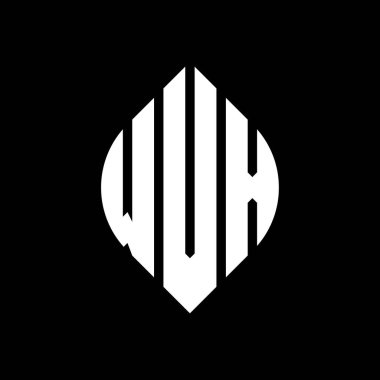 Çember ve elips şekilli WVX daire harf logosu tasarımı. Tipografik şekilli WVX elips harfleri. Üç baş harf daire şeklinde bir logo oluşturuyor. WVX Çember Amblemi Soyut Monogram Harf İşaretleyici Vektörü.