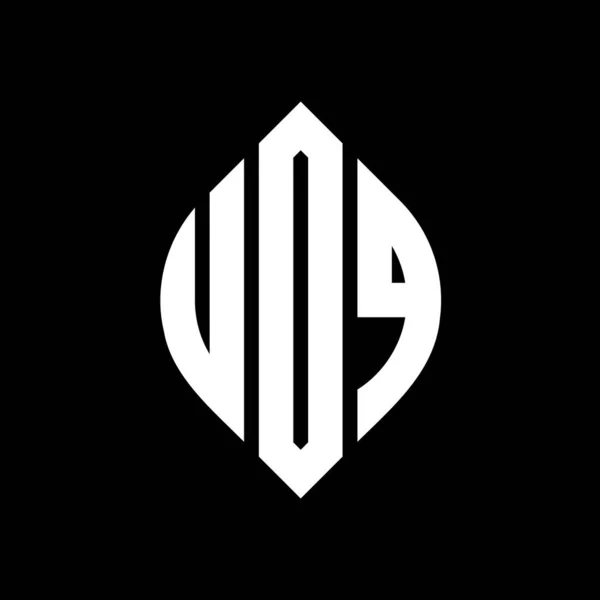 Diseño Del Logotipo Letra Del Círculo Uoq Con Forma Círculo — Archivo Imágenes Vectoriales