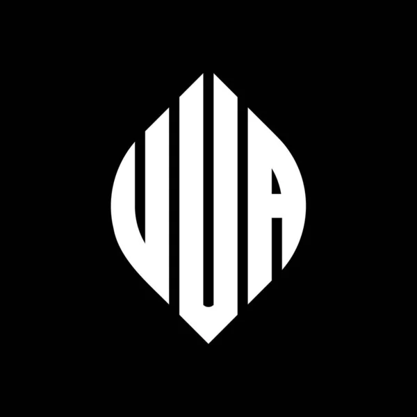 Uua 디자인에 Uua 이니셜은 로고를 Uua Circle Emblem Abstract Monogram — 스톡 벡터