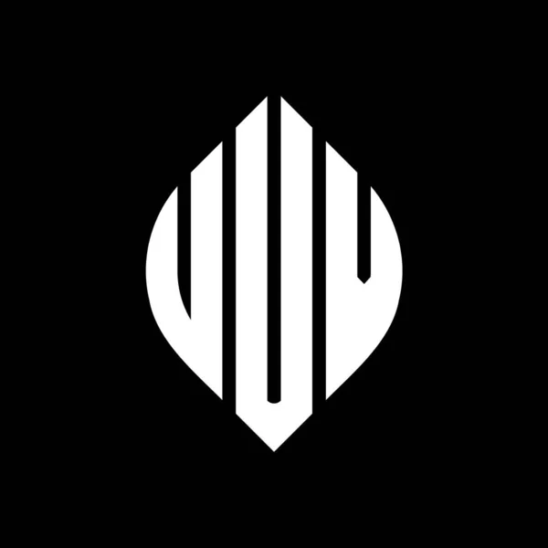 Uuv Kreis Logo Design Mit Kreis Und Ellipsenform Uuv Ellipse — Stockvektor