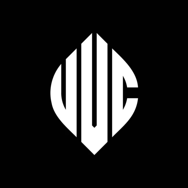 Diseño Del Logotipo Letra Del Círculo Uvc Con Forma Círculo — Vector de stock