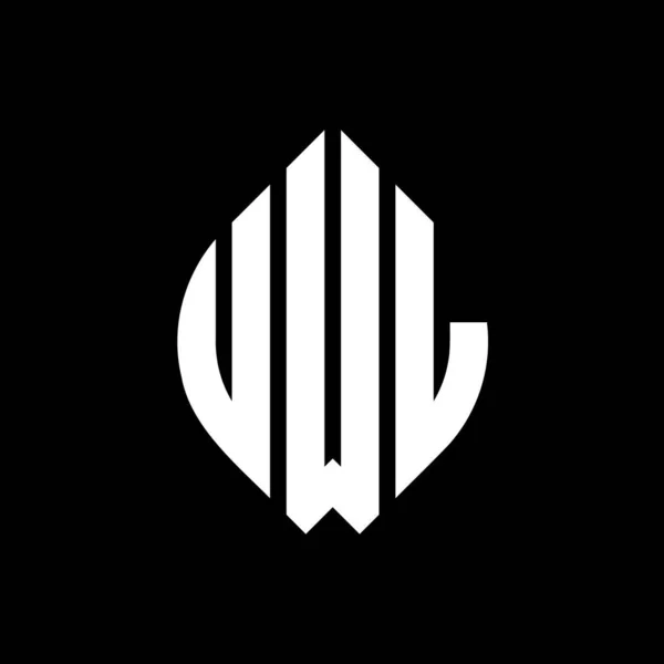 Diseño Del Logotipo Letra Del Círculo Uwl Con Forma Círculo — Archivo Imágenes Vectoriales
