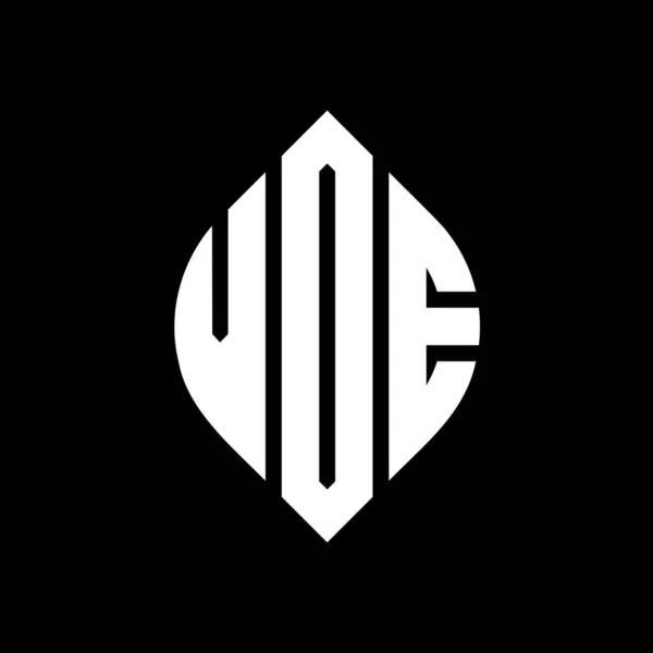 Design Logotipo Letra Círculo Vde Com Forma Círculo Elipse Vde —  Vetores de Stock