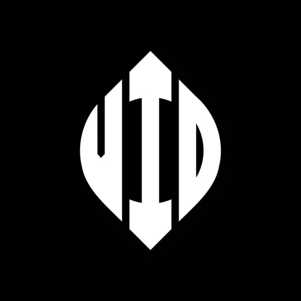 Diseño Logotipo Letra Círculo Vid Con Forma Círculo Elipse Letras — Vector de stock