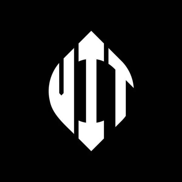 Diseño Logotipo Letra Círculo Vit Con Forma Círculo Elipse Vit — Vector de stock