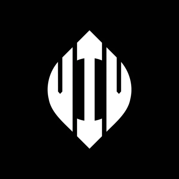 Diseño Logotipo Letra Círculo Viv Con Forma Círculo Elipse Viv — Vector de stock