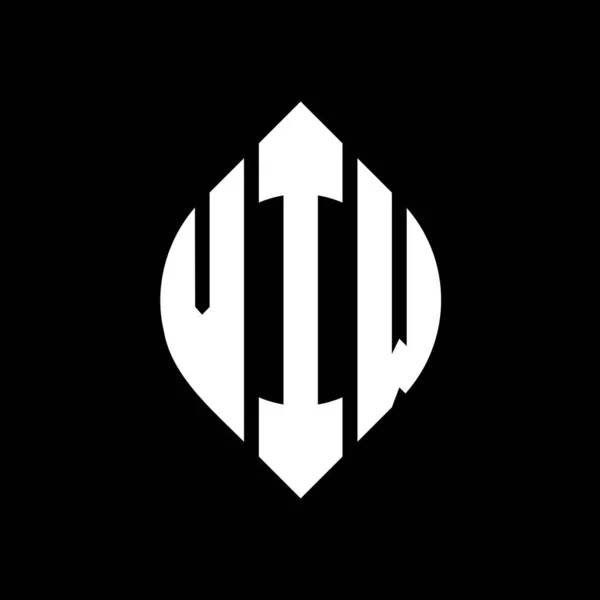 Diseño Logotipo Letra Círculo Viw Con Forma Círculo Elipse Viw — Vector de stock