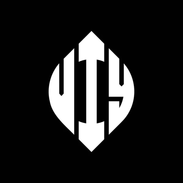 Diseño Logotipo Letra Círculo Viy Con Forma Círculo Elipse Viy — Vector de stock