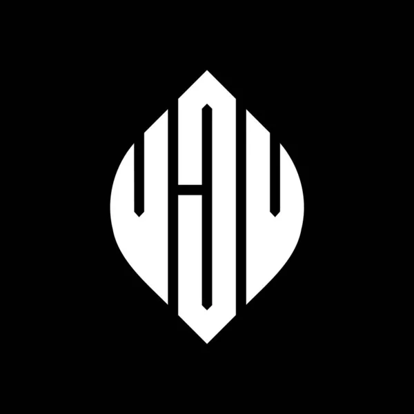 Diseño Del Logotipo Letra Del Círculo Vjv Con Forma Círculo — Vector de stock