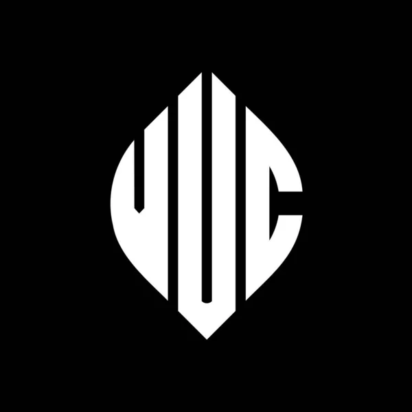 Diseño Del Logotipo Letra Del Círculo Vuc Con Forma Círculo — Vector de stock