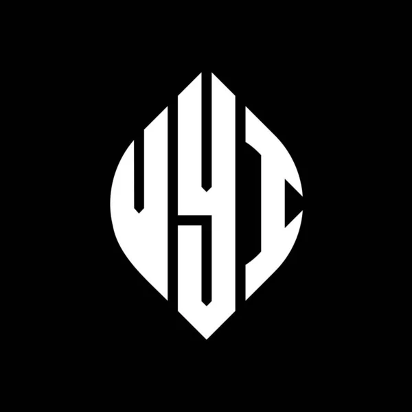 Diseño Del Logotipo Letra Del Círculo Vyi Con Forma Círculo — Vector de stock